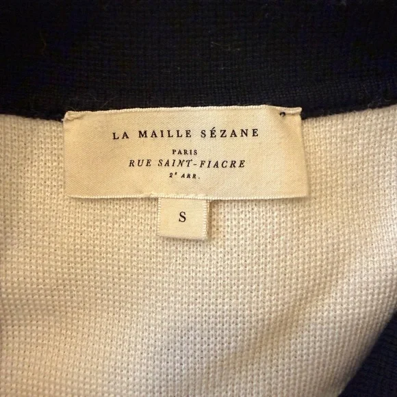 Sezane Black and White Buttoned Betty Cardigan size Small - Picture 7 of 9